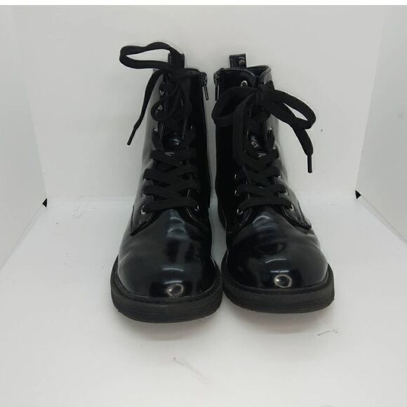 There Abouts Inflow Women's Pre-owned Black Combat Boots - sz. 5M - Picture 2 of 6